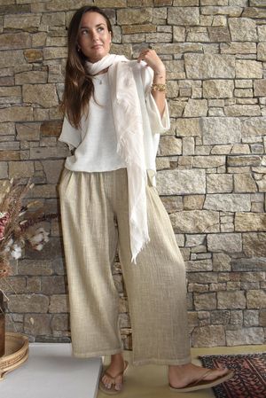 Conrad Box Cotton Knit Vanilla